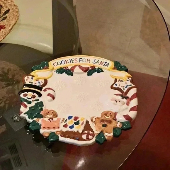 Christmas Cookies PLATE holder plus plate - Picture 4 of 6
